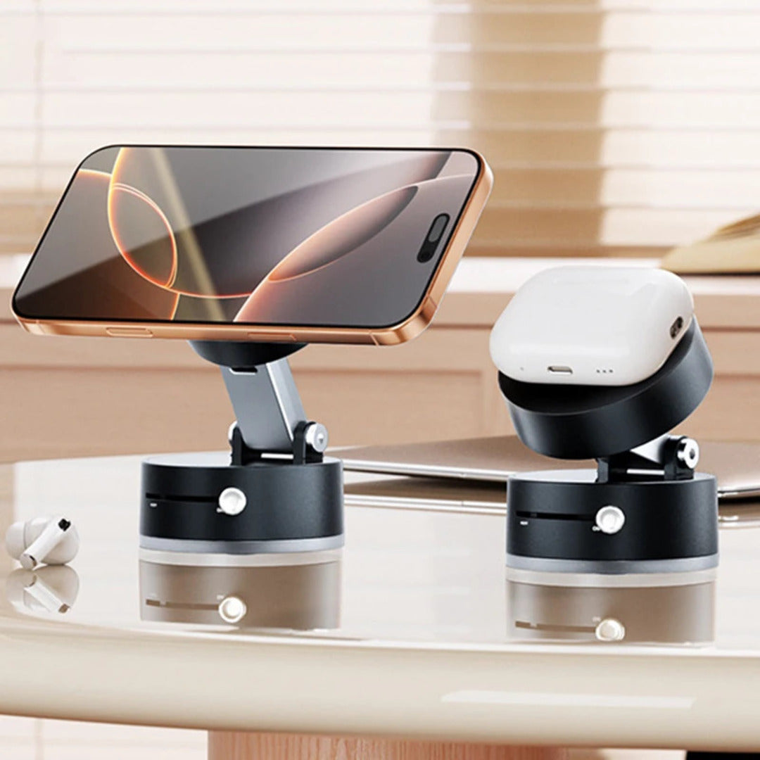 Vacuum Suction Magnetic Phone Holder - Universal Compatibility, Lightweight Design