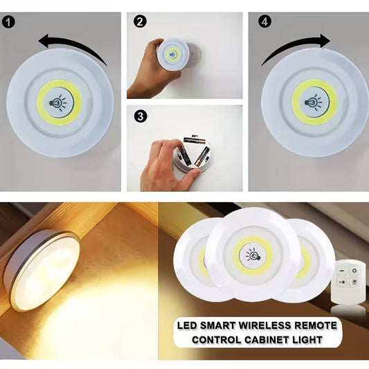 3 Pcs Led Smart Wireless Remote Control Light