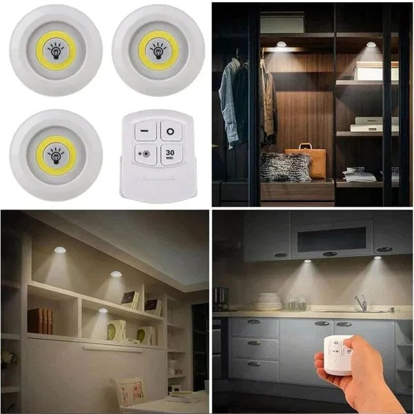 3 Pcs Led Smart Wireless Remote Control Light