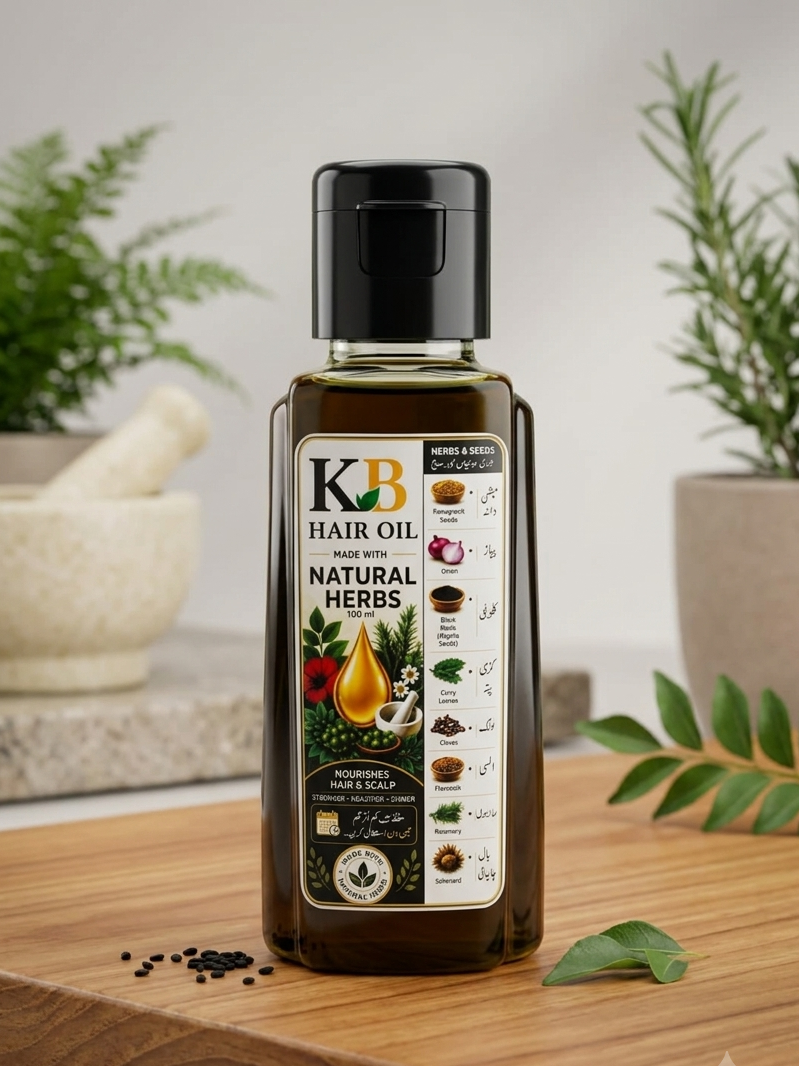 KB Hair Oil – Natural Herbal Hair Oil (100ml)
