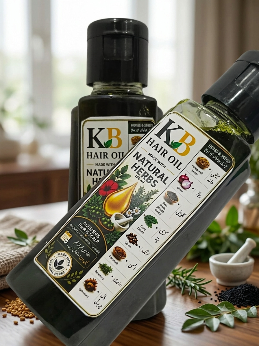 KB Hair Oil – Natural Herbal Hair Oil (100ml)