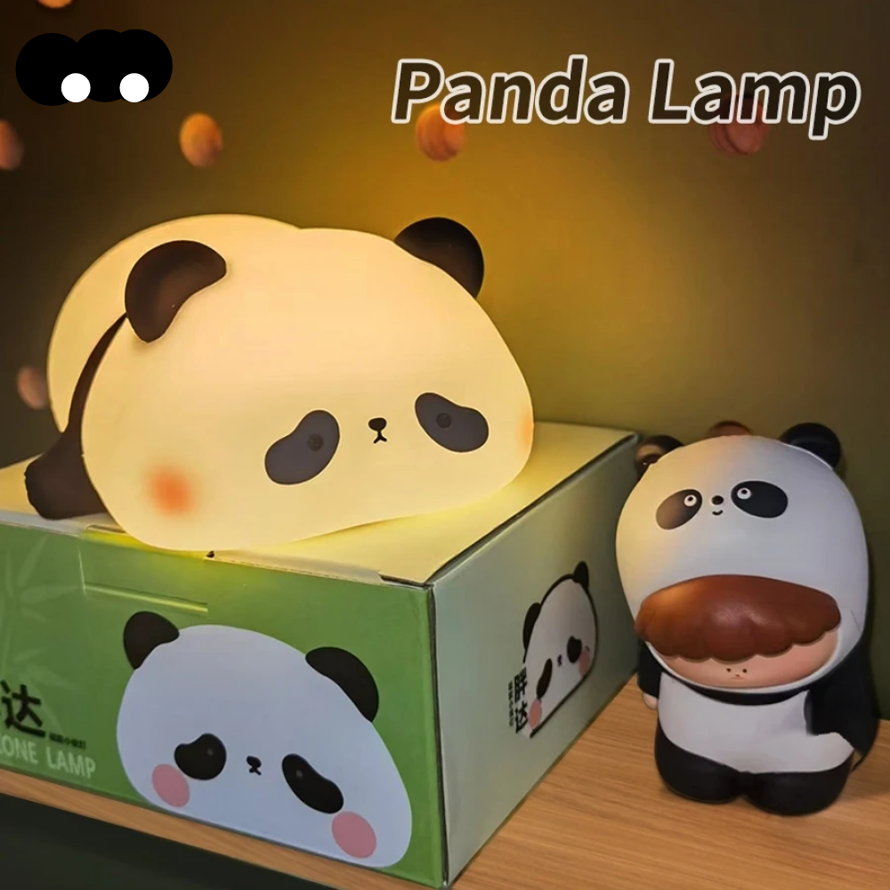 CUTE SILICONE LED NIGHT LIGHT USB RECHARGEABLE TOUCH CONTROL - PANDA