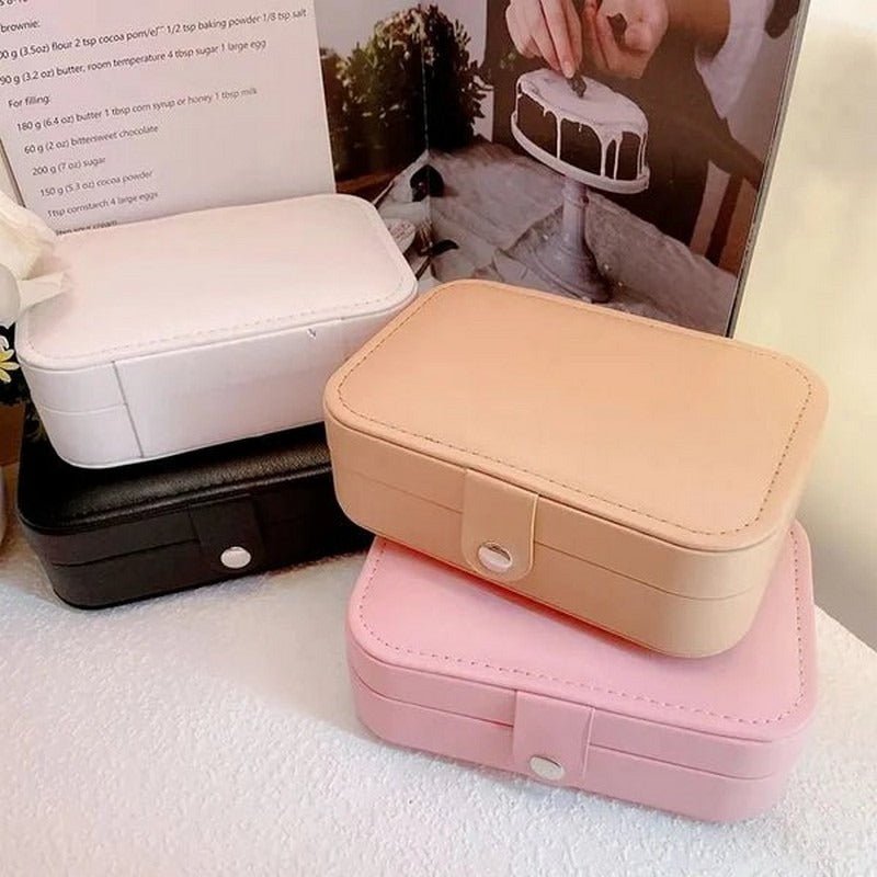Medium-Sized Leather Jewelry Organizer – Elegant Storage Box for Accessories