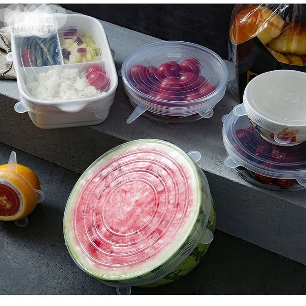 PACK OF 6 SILICONE LIDS