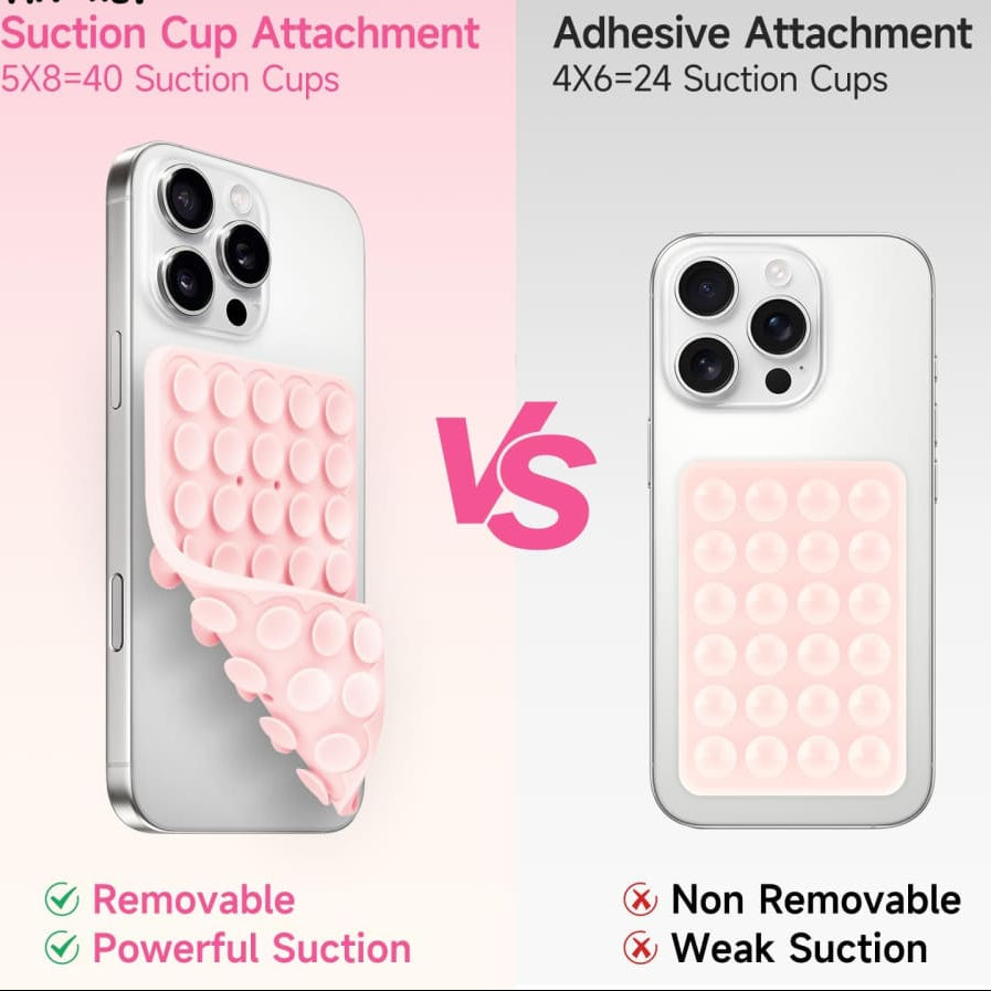 UNIVERSAL SUCTION PHONE MAT — STRONG GRIP WALL & BACK STICKER