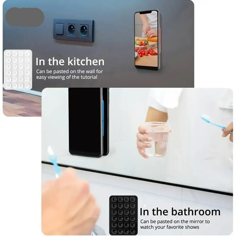 UNIVERSAL SUCTION PHONE MAT — STRONG GRIP WALL & BACK STICKER